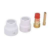 Aramox Kit D'objectif à Gaz TIG 4PCS WP17 WP18 WP26 Série 24 Mm Orifice avec Buse en Céramique pour le Soudage à L'arc Argon
