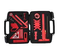 Aramox Kit d'Outils de Mesure du Travail du Bois, Alliage d'aluminium avec 9 Outils de Disposition pour les Projets de Précision et l'épissage des Planches