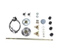 Aramox Kit Essieu Arriere Kart Kit D'essieu Arrière Direct, adapté aux Quads ATV 50cc 70cc 90cc, adapté pour Atomik pour Motowork, avec étrier de Frein à Disque de Frein à Chaîne à Pignon et Moyeux de