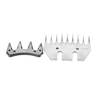 Aramox Lame de Tondeuse à Mouton en Acier Inoxydable, Haute dureté, Coupe de Cisaille de Remplacement, Pièce de Cisaillement de Chèvre, Lames de Cisaille pour (Lame Droite 9 Dents (+