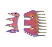 Aramox Lames de Cisailles à Mouton, Acier à Haute Teneur en Carbone, Dents Droites à 9 Dents, Espacement coloré de 10 Mm pour Cisailles à Laine électriques Adaptées aux Alpagas