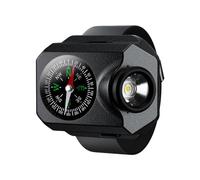 Aramox Lampe de Poignet, Lampe de Cycle LED Rechargeable étanche avec Boussole, 5 Modes pour la Randonnée et la Course de Nuit