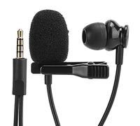 Aramox Lavalier Cravate Microphone, Omnidirectionnel 3.5mm | Réduction du bruit blindée APS, ultra-léger 25 g, enregistrement d\'interview, compatible smartphone, discours de conférence