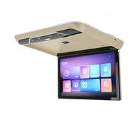 Aramox Lecteur de Toit de Voiture, 19 Pouces Voiture Android 9.0 Moniteur de Plafond Écran Tactile Fonctionnement Multifonction Voiture HD Tv Moniteur de Plafond Lecteur Système (Beige)