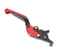 Aramox Leviers de Frein Pliant Poignées de Frein Pliables Leviers de Freinage CNC Aluminium Réglable 6 Angles pour C125 Super Cub Super (Rouge)