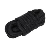 Aramox Ligne de Quai 4 Pièces, Nylon Double tressé, Corde de Bateau Haute Résistance, 1/2 Pouce X 15 Pieds, Idéale pour Les Petits Bateaux et l'amarrage (Black)