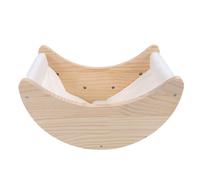 Aramox Lit de Fenêtre pour Chat, Ventouse Forte, Bois de Pin, Conception Pivotante Confortable pour L'interaction des Animaux de Compagnie, Lit Hamac pour Chats et Chiens