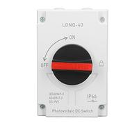 Aramox LONQ 40 PV Interrupteur de Déconnexion Solaire 4P 32A DC1200V IP66 DC Isolateur Interrupteur Solaire avec Thermique Magnétique Voyage DIN Rail Mount