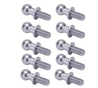 Aramox Lot de 10 Tiges de Liaison à Vis à Tête Sphérique RC en Alliage d'aluminium avec Surface Polie Légère pour Mise à Niveau de Direction de Voiture TT01 TT02 RC (Ti Couleur)