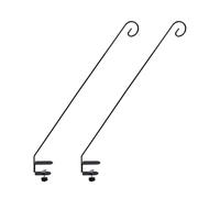 Aramox Lot de 2 Crochets de Terrasse Robustes, en Fer Antirouille, Réglables pour Mangeoires à Oiseaux, Lanternes, Solution Extérieure de 80 Cm pour Porches et Patios