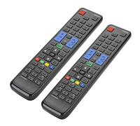 Aramox Lot de 2 Télécommandes Universelles ABS de Rechange pour TV sans Programmation 2 X AAA Légères pour AA59 00465A à Usage Domestique pour Personnes âgées et Enfants