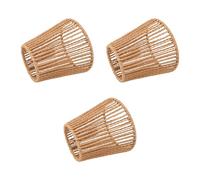 Aramox Lot de 3 Abat-jour en Rotin Imitation tissé à la Main pour Lustres, Lampes de Table et Plus - Abat-jour de Remplacement Sûr et Fiable pour Ampoules E14, Solution D'éclairage Décorative et