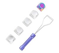 Aramox Lot de 5 Touches Métalliques en Alliage d'aluminium pour Clavier Mécanique, Touches de Profil XDA avec Placage de Couleur et Design texturé, Universelles Compatibles avec Les Commutateurs