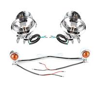 Aramox Lumière de Conduite, Phare de Brouillard de Phare de Conduite de Moto DC12V adapté pour Shadow VT 750 1100 VTX 1300 1800