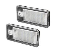 Aramox Lumière de plaque d'immatriculation de voiture, 2Pcs 3W 12V LED perles plaque d'immatriculation lampe LED adaptée pour / S8 RS4 RS4 Carbriolet