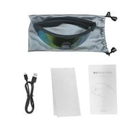 Aramox Lunettes de Soleil Intelligentes BT 5.3, Monture TR Musique | Écouteurs à oreille ouverte à double canal, rechargeables de type C, 130 mAh, commande par appel, cyclisme, course à pied,