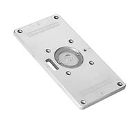 Aramox Machine à Graver, Planche à Rabat en Alliage d'aluminium, Plaque d'insertion de Table de Routeur 235 X 120 X 10 Mm, Planche de Fraisage et de Rainurage Portable pour les Travailleurs du Bois,