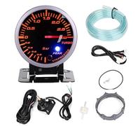 Aramox Manomètre Turbo Boost, 60mm 3.0 Bar LED, 12V DC, Universel pour Véhicules Modifiés, Blanc et Rouge, ABS et Aluminium