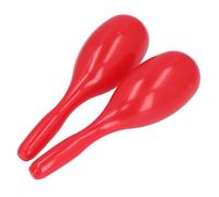 Aramox Maracas Musicaux, Hochets à Percussion à Main Remplis de Sable en Plastique ABS avec Poignée Ergonomique, Son Shaker Classique, Paquet de 2 pour les Fêtes, la Maternelle, les Cours de (rouge)