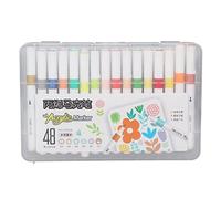 Aramox Marqueurs Acryliques Peigner les Stylos, l'encre Basée sur l'eau, 'application Lisse, le Débit d'encre Uniforme, Idéal pour les Artistes et les Artistes de bricolage. (48 Couleur)