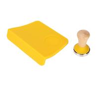 Aramox Marteau en Poudre de café, Tapis de Sabotage en Silicone, Outil de Presse à Poignée en Bois, Non-glissement pour la Fabrication du café à la Maison et au Bureau (58 mm / 2,28 pouces)