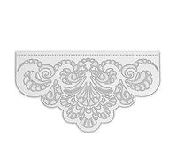 Aramox Matrices de Découpe en Forme de Dentelle, Découpes de Bordure de Fleur en Acier au Carbone 14,9 X 8,5 Cm, Pochoir Creux pour la Fabrication de Cartes, Scrapbooking, Album Photo, Invitations,