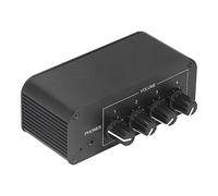 Aramox Mélangeur de Son Stéréo, Mini Mélangeur à 4 Canaux en Alliage d'aluminium avec Contrôle du Volume pour les Applications Home Studio et Live Sound