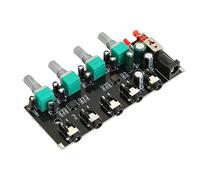 Aramox Mélangeur Stéréo 4 Voies, 3,5 Mm 70 MA | Mélangeur 4 en 1, Volume réglable par canal, alimenté DC 5V-12V, mixage de sources sonores pour clavier Studio