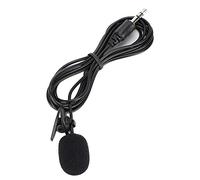 Aramox Microphone à Pince Filaire, Microphone d'Ordinateur Omnidirectionnel ABS 3,5 Mm 1,5 M Mini pour Ordinateur de Bureau, Ordinateur Portable, Enregistrement de Jeux à Domicile, Enseignants,