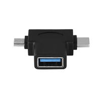 Aramox Mini Adaptateur Micro USB OTG 2 en 1, USB 3.1 Type C vers 3.0 pour Appareils Mobiles