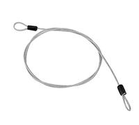 Aramox Mini Câble de Sécurité en Acier avec Revêtement Plastique, Boucle de Sécurité Interne en Acier et Externe en Plastique, Antivol pour Vélo, Scooter et Moto avec Cadenas (SILVER)