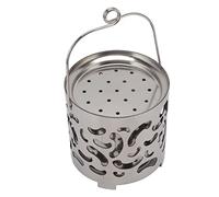 Aramox Mini Chauffage de Camping, Réchaud de Camping en Acier Inoxydable, Couvercle Supérieur Amovible, Ventilation Uniforme de la Chaleur, Base Fendue Stable, Chauffage de Tente Portable pour le, la
