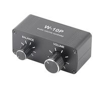 Aramox Mini Contrôleur de Volume Audio Stéréo, Amplificateur de Casque, Atténuateur Audio avec Signal sans Perte, Coque en Alliage D'aluminium pour DVD, CD, Téléviseurs, Téléphones