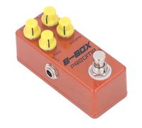 Aramox Mini Pédale de Préampli B Box avec Fonction Overdrive, Châssis en Alliage d'aluminium, Véritable Commutateur de Dérivation, 4 Boutons de Commande pour Gagner des Aigus, du Volume des Basses,