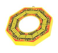Aramox Miroir de Bagua Concave, Miroir de Richesse Feng Shui pour Entreprise à Domicile, Invitation de Richesse, Protection en Plein Air, Symboles Anciens, Matériau en Bois, 4in 6in Convex Concave