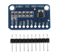 Aramox Module ADC 16 Bits I2C Carte Convertisseur Analogique-numérique avec 4 Entrées Asymétriques Gain Programmable 2 V à 5,5 V pour l'enregistrement des Données du Capteur du Microcontrôleur