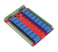 Aramox Module de Carte de Relais à 16 Canaux DC 5/12/24V, Véritable Relais de Haute qualité, Optocoupleur de Petite Taille pour le Contrôle de la Puissance, avec Connexion Inverse de Puissance,