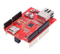 Aramox Module de Carte d'extension Réseau W5500, Composant électronique en Carton Synthétique, 10 100Mbps RJ45 32K TX RX, Conception Empilable pour Cartes de Développement de Serveurs Web