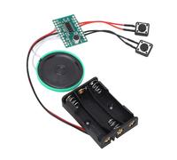 Aramox Module d'enregistrement de 4 Minutes, Puce Sonore Musicale, Module d'enregistrement Vocal PCB avec Bouton de Commande pour Boîtes de Cartes DIY, Tension de Fonctionnement 3,0 V-4,5 V,