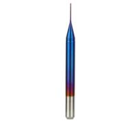 Aramox Moignage en Carbure de Tungstène, Bits de Routeur CNC à Revêtement Bleu, Outils de Précision de 10pcs pour la Gravure de PCB, Diamètre de 8 Tige, Coupes Faciles sur Plusieurs Matériaux (0,6 mm)