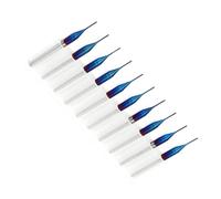 Aramox Moignage en Carbure de Tungstène, Bits de Routeur CNC à Revêtement Bleu, Outils de Précision de 10pcs pour la Gravure de PCB, Diamètre de 8 Tige, Coupes Faciles sur Plusieurs Matériaux (0,5 mm)