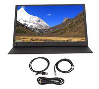 Aramox Moniteur Externe Portable Modes de Visualisation Multiples Écran d'ordinateur Portable Ultra-Mince de Type C de 15,6 Pouces Anti-dérapant pour Le Bureau