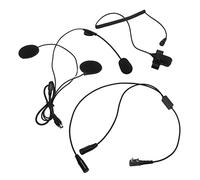 Aramox Moto Écouteur Micro 2 Broches PTT Noir Casque De Vélo Casque Microphone Moto Vélo Casque Écouteur Micro pour Radio 2 Voies