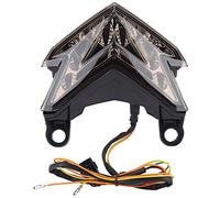 Aramox Moto LED feu arrière lampe feu stop clignotant feu arrière pour Z800 2013 2014 (noir)