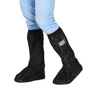 Aramox Moto scooter vélo vélo chaussures imperméables couverture anti-dérapant chaussures de pluie couverture réutilisable bottes de moto couverture pluie protecteur (XL -noir)