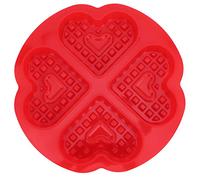 Aramox Moule en Silicone, Moule à Gaufres en Forme de Cœur à 4 Grilles, à Gâteau Réutilisable pour les Boulangers à Domicile, Silicone de qualité Alimentaire, 40 à 446 Fahrenheit, Stockage Flexible,