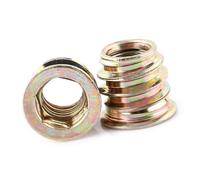 Aramox Noix d'insère de Vis Hexrothérapeutique en Acier à Carbone en Zinc M8x20 Mm, Installation Facile pour le Mobilier en Bois, 20 Morceaux de Noix d'insertion Filetée, Conduite à Douille (M8 *