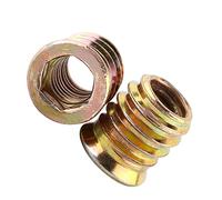 Aramox Noix d'insère de Vis Hexrothérapeutique en Acier à Carbone en Zinc M8x20 Mm, Installation Facile pour le Mobilier en Bois, 20 Morceaux de Noix d'insertion Filetée, Conduite à Douille (M8 *
