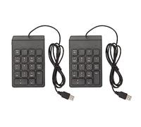 Aramox Numéro câblé Pad 18 Touches USB Plug de Clavier Numérique USB et Jouez à Tape Silencieuse Mini Clavier Numérique pour Ordinateur Portable PC Desktop (2PCS)