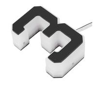 Aramox Numéro de Porte Lumineux, Panneau PC en ABS Acrylique, rétroéclairé, Lueur Chaude, Design Noir et Blanc, Marqueur d'entrée classé IP44 pour Porte d'entrée Résidentielle, de Devanture de